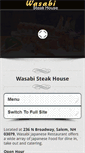 Mobile Screenshot of nhwasabisteakhouse.com